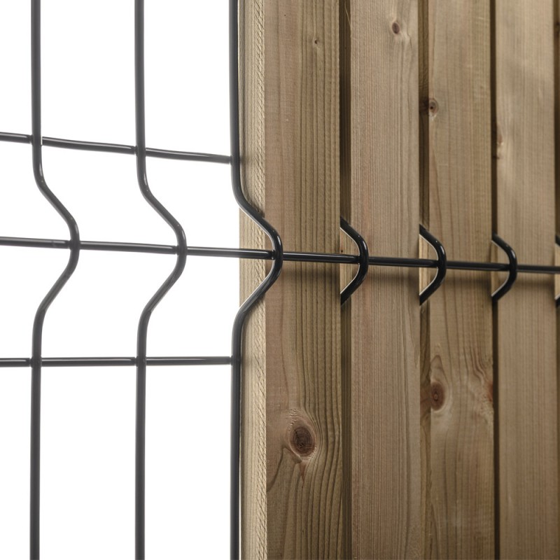 SichtschutzSet aus Holzlatten WOOD Slat Premium ? L 2,50 m Gardenode
