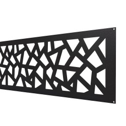 Decorative laser cutting for composite or aluminium fencing