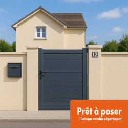 Portillon plein en aluminium