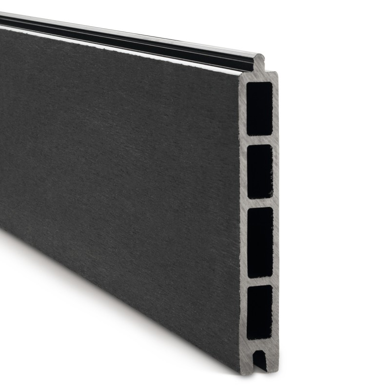 Lame intermédiaire pour clôture composite effet brossé gris anthracite Lame intermédiaire pour clôture composite effet brossé gris anthracite